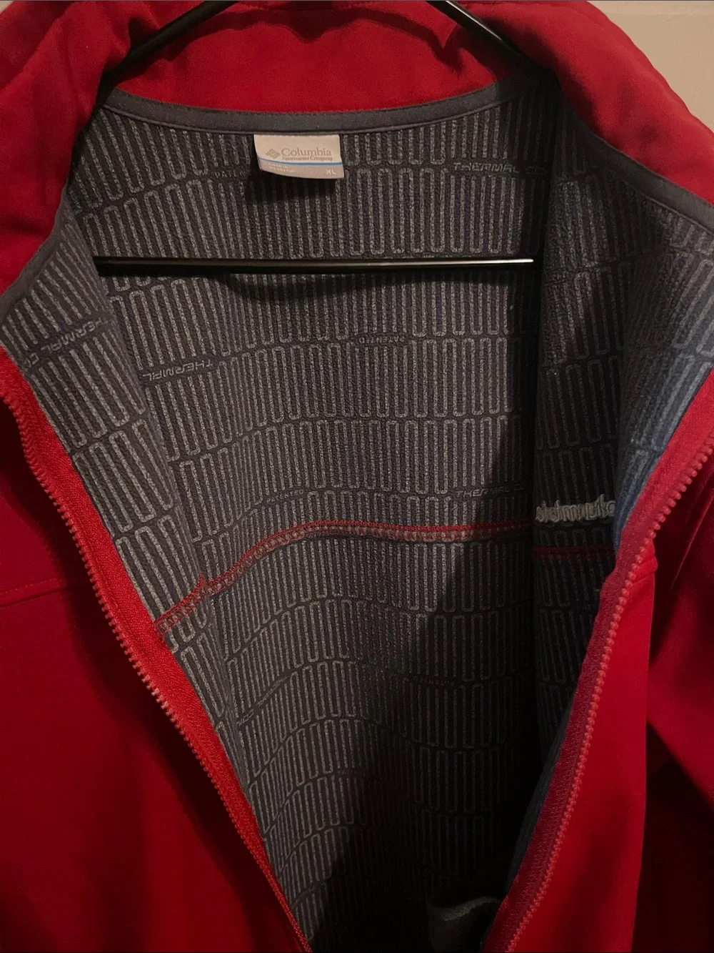 Columbia Men's Bright Red Full-Zip Fleece Jacket - Picture 5 of 7